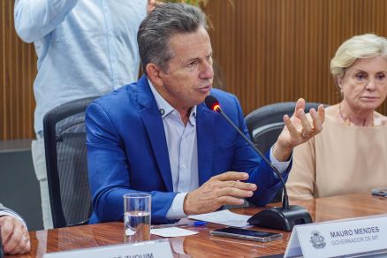 O governador Mauro Mendes