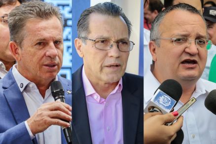 O governador Mauro Mendes e os ex-governadores Silval Barbosa e Pedro Taques