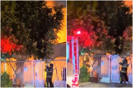 O inc�ndio destruiu a resid�ncia, que ficava na Rua Torres