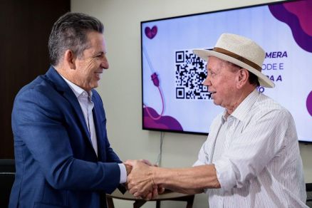 O governador Mauro Mendes e o prefeito de Sinop, Roberto Dorner