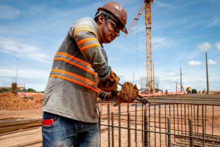 Setor de constru��o foi o segundo que mais contratou 