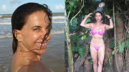 Claudia Alencar reflete ao curtir dia na praia