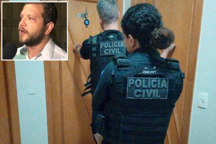 Thyago Jorge Machado (detalhe) foi exonerado do cargo de perito da Politec em 2023