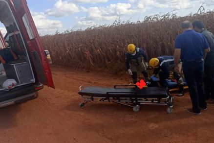 A v�tima foi socorrida pelo Corpo de Bombeiros 