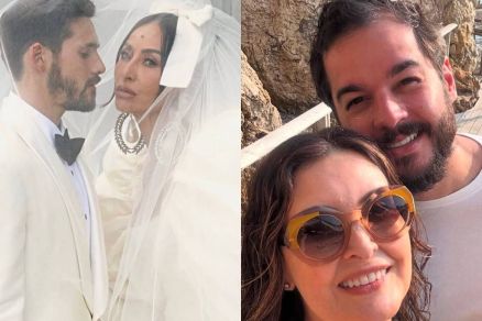 Nicolas Prattes e Sabrina Sato ( esquerda), e Ftima Bernardes e Tlio Gadelha celebram Dia dos Namorados