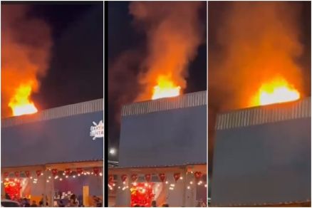 Imagens mostram intensidade das chamas em cozinha de restaurante 