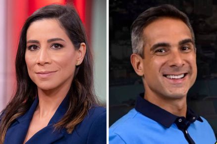 Os jornalistas Julia Dualibi e Gustavo Villani, da Globo: comearam a namorar 
