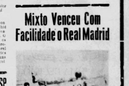 Recorte do jornal O Estado de Mato Grosso, que destaca partida de futebol 