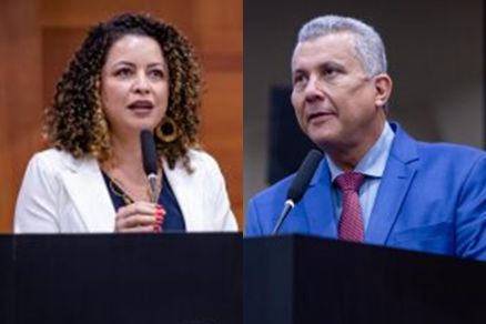 Os deputados Professora Graciele e Baiano Filho