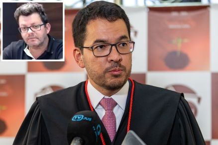 O desembargador Hlio Nishiyama, relator do processo contra o produtor rural Claudecy Oliveira Lemes (no detalhe)