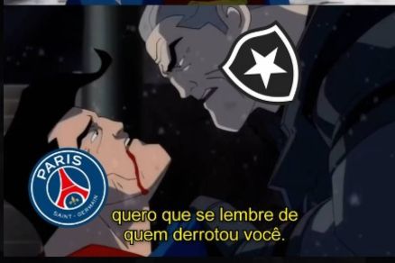 Meme da vitria do Botafogo contra o PSG 