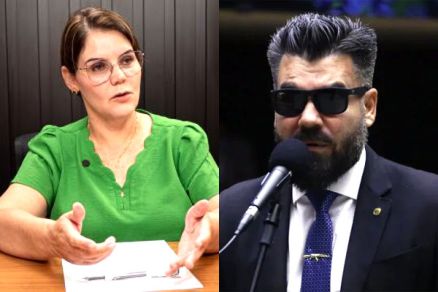 Os deputados Coronel Fernanda e Delegado Caveira: treta em reunio