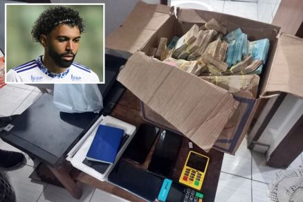 Caixa de dinheiro foi encontrada com um dos alvos da Operao Falso 9; Gabigol (no detalhe) seria uma das vtimas
