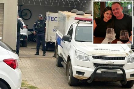 Daniel Frasson e Gleici Keli Geraldo de Souza (detalhe) e a casa onde o crime ocorreu