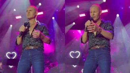 Eduardo Costa surpreende ao aparecer careca em show