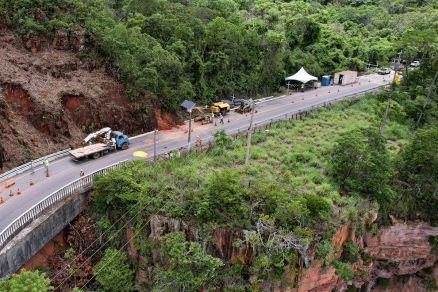 O trecho do Porto do Inferno, que fica na rodovia entre Cuiab e Chapada dos Guimares