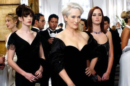 Anne Hathaway, Meryl Streep e Emily Blunt em 'O Diabo Veste Prada' (2006)