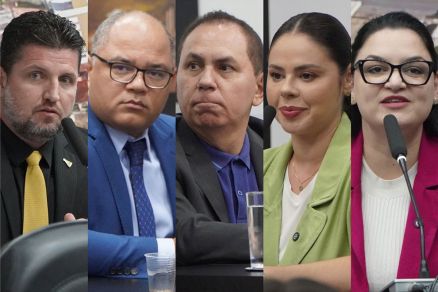Os vereadores que presidem as CPIs: Rafael Ranalli, Eduardo Magalhes, Dilemrio Alencar, Michelly Alencar e Samantha Iris