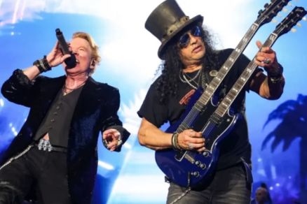Axl Rose e Slash, que vo vir a Cuiab no ltimo dia de outubro