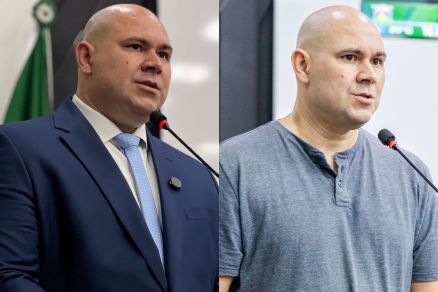 O prefeito Abilio Brunini: antes de depois de perder 18 quilos