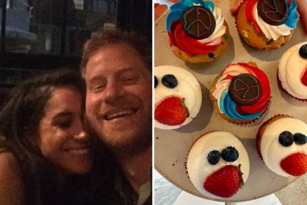 Meghan Markle e Prncipe Harry celebram 4 de julho