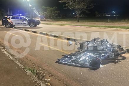 A queda de moto aconteceu na regio do Horto Florestal 