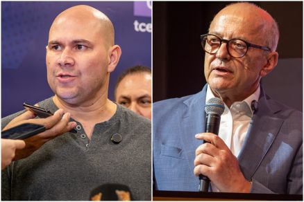 O prefeito de Cuiab Abilio Brunini e o vice-governador Otaviano Pivetta: convite visando 2026