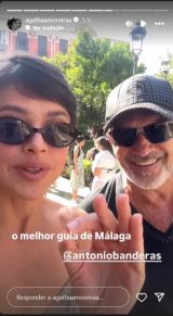 Agatha Moreira e Antonio Banderas esto juntos em Mlaga
