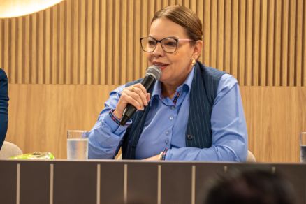 A presidente da Cmara Municipal de Cuiab, Paula Calil, que convidou o prefeito Abilio Brunini para apresentar balano 