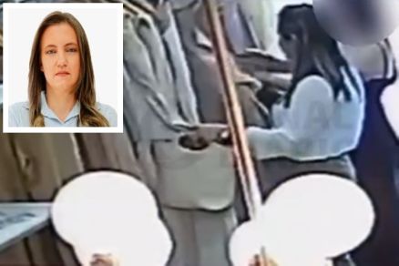 Carla Andreia Dressler (detalhe) foi filmada por cmeras de segurana