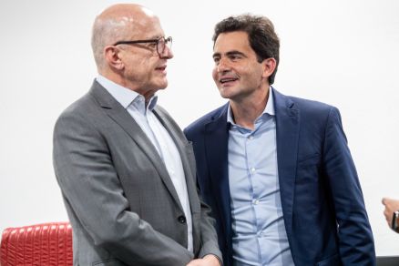 O vice-governador Otaviano Pivetta e o chefe da Casa Civil, Fabio Garcia