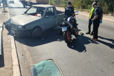 Acidente foi na entrada da Ponte Srgio Motta