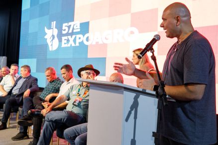 Fala do prefeito Ablio Brunini durante abertura da Expoagro nesta sexta