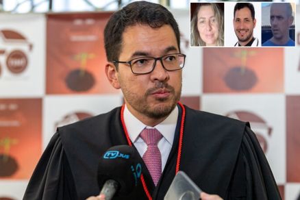 O relator do processo, Hlio Nishiyama, que negou recurso de Ins Gemilaki, Bruno Gemilaki e Eder Gonalves (no detalhe)