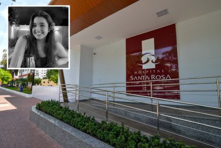 A estudante de medicina Ana Carolina Aguiar Lima (detalhe), que morreu no Hospital Santa Rosa