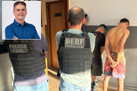 Foto mostra priso dos primeiros trs suspeitos na ltima quarta-feira (16)