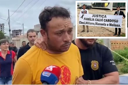 O pedreiro Gilberto Rodrigues dos Anjos, ru pelo homicdio de me e trs filhas 