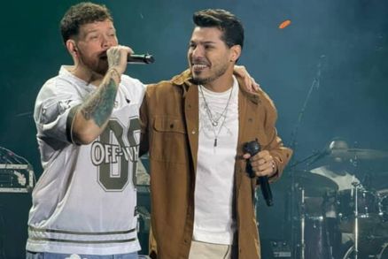 Ferrugem e Tiago Roseno na 57 Expoagro, em Cuiab