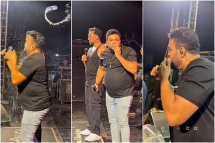 Imagens mostram vocalista Rick Rocha sendo atingido por objeto durante show