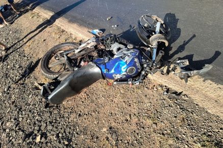 A motocicleta em que Antnio estava 