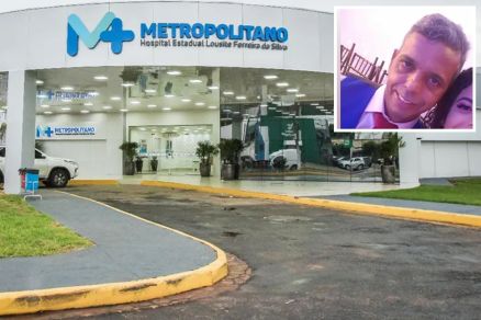 Hlcio Santos (em detalhe) foi encontrado morto em Hospital Metropolitano 