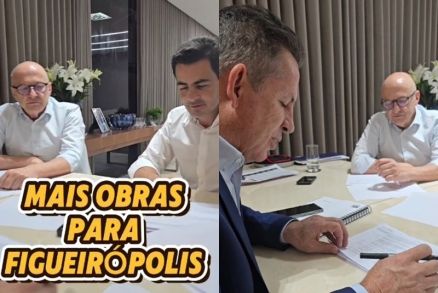 Mauro Mendes, Otaviano Pivetta e Fbio Garcia em ligao com Mirim