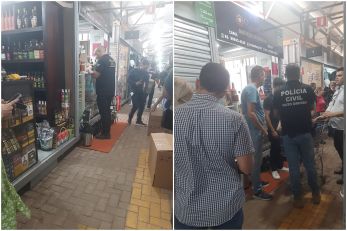 Polcia Civil e Procon apreendem bebidas no Shopping Popular