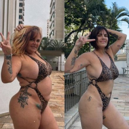 Valentina Francavilla mostrou antes e depois de emagrecimento -