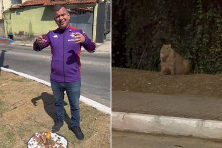 Furlani usou a esportiva para falar que um grupo de capivara era responsvel pelo atraso das obras 