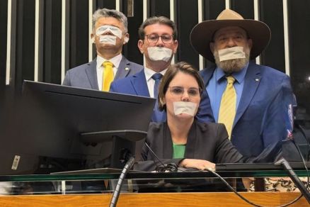 Os deputados Jos Medeiros, Rodrigo da Zaeli, Nelson Barbudo e Coronel Fernanda