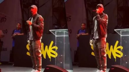 Eminem 'se irrita' com insistncia de f que o interrompia durante discurso 