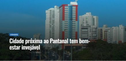 Capa da reportagem sobre Cuiab publicada no site do Correio Braziliense 