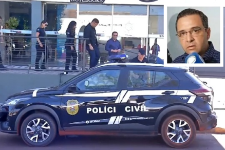 Diego Felipe Sampaio Alves (detalhe) foi preso em Tangar da Serra