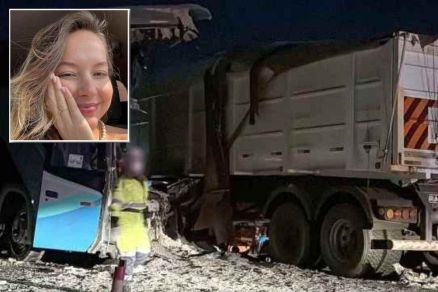 Maria Eduarda (em detalhe) estava em nibus envolvido em acidente